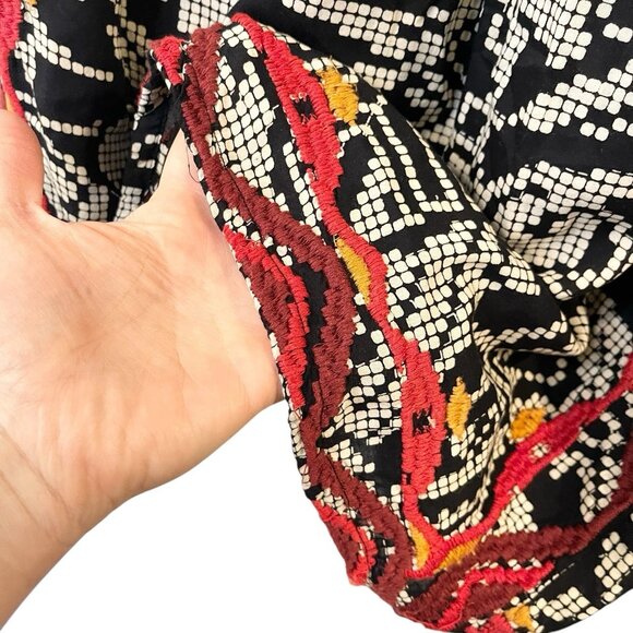 Anthropologie Floreat‎ Abelia Dress S Beaded Crochet Embroidered Fringed Boho - Picture 6 of 8